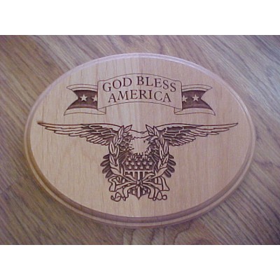 NEW Laser Engraved Wood "God Bless America" Plaque/Sign   113202602331